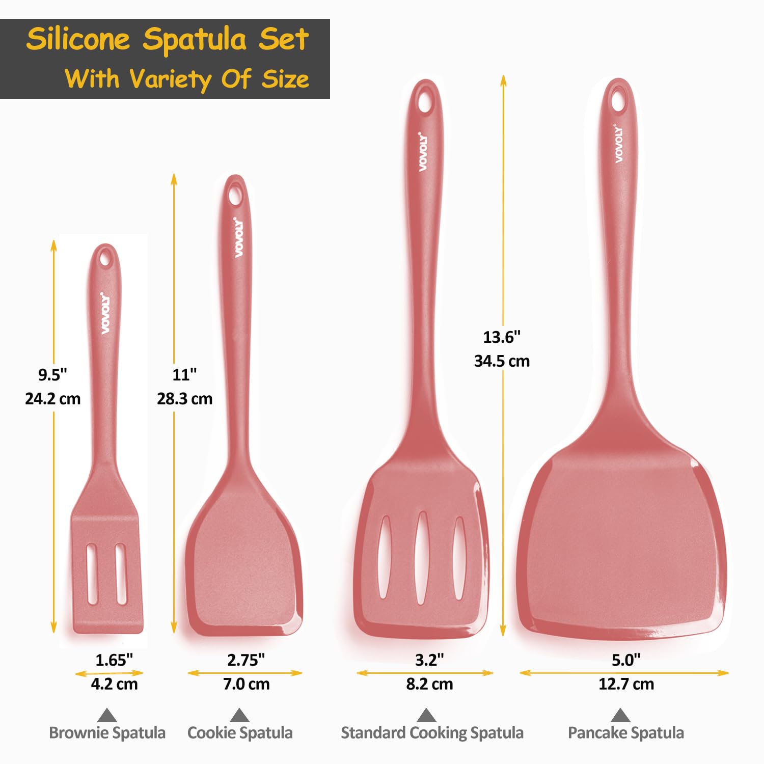 Vovoly compact spatula ideal for small pans and precise flipping tasks.