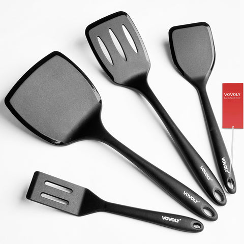 Vovoly silicone spatula set with pancake flip, heat resistant for even browning