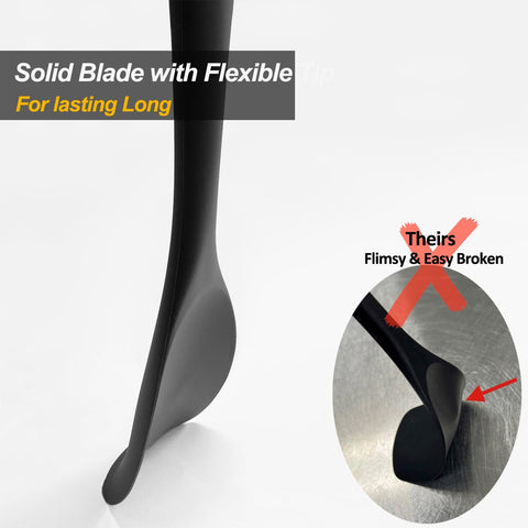 VOVOLY heat resistant spatula with comfortable grip for extended use.
