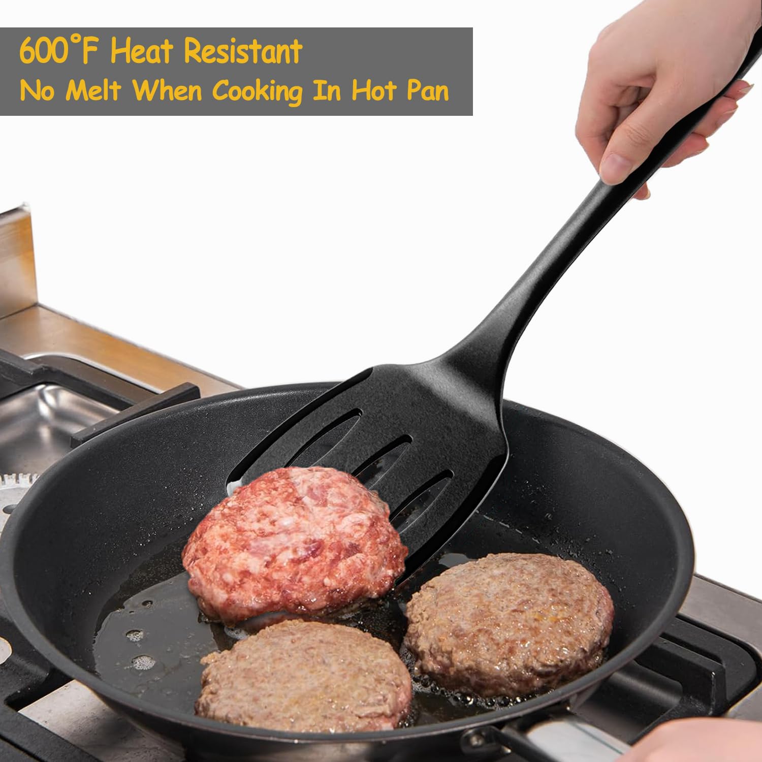 Vovoly nonstick-safe spatula preserves cookware surfaces