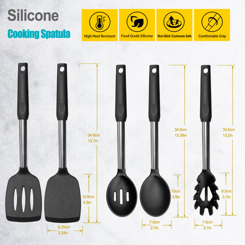 Vovoly silicone-coated stainless steel handle stays cool to touch.
