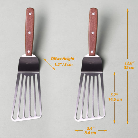 Vovoly thin slotted blade enables easy sliding under food.