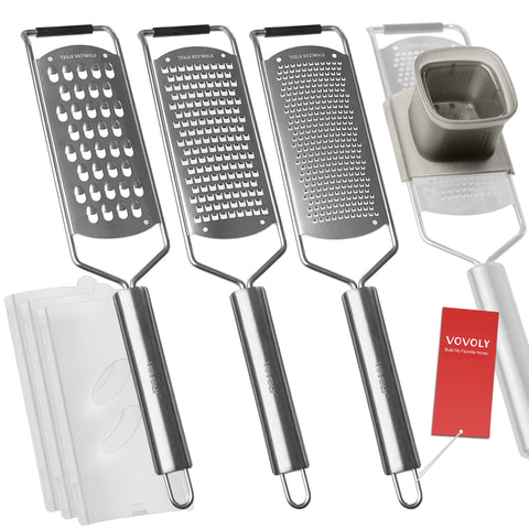 Vovoly zester grater fine blade for precise citrus zest and garlic.