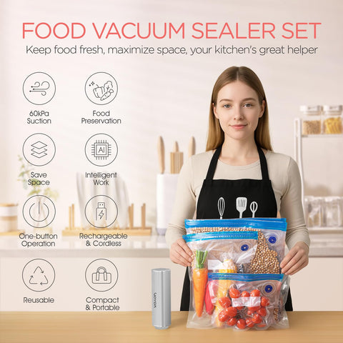 VOYOR VS210 demonstrates 60kPa suction for fast, airtight sealing of foods.