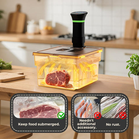 Vpcok Direct container withstands -49 to 275°F for versatile recipes.