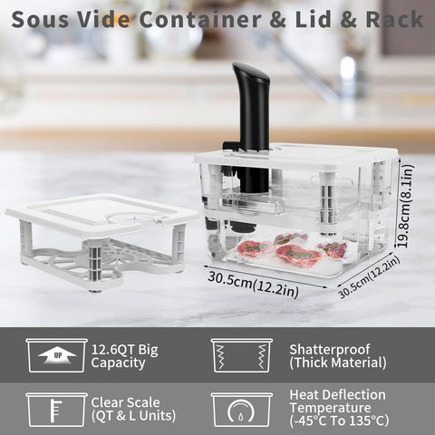 Vpcok Direct lid minimizes heat loss during long sous vide sessions.