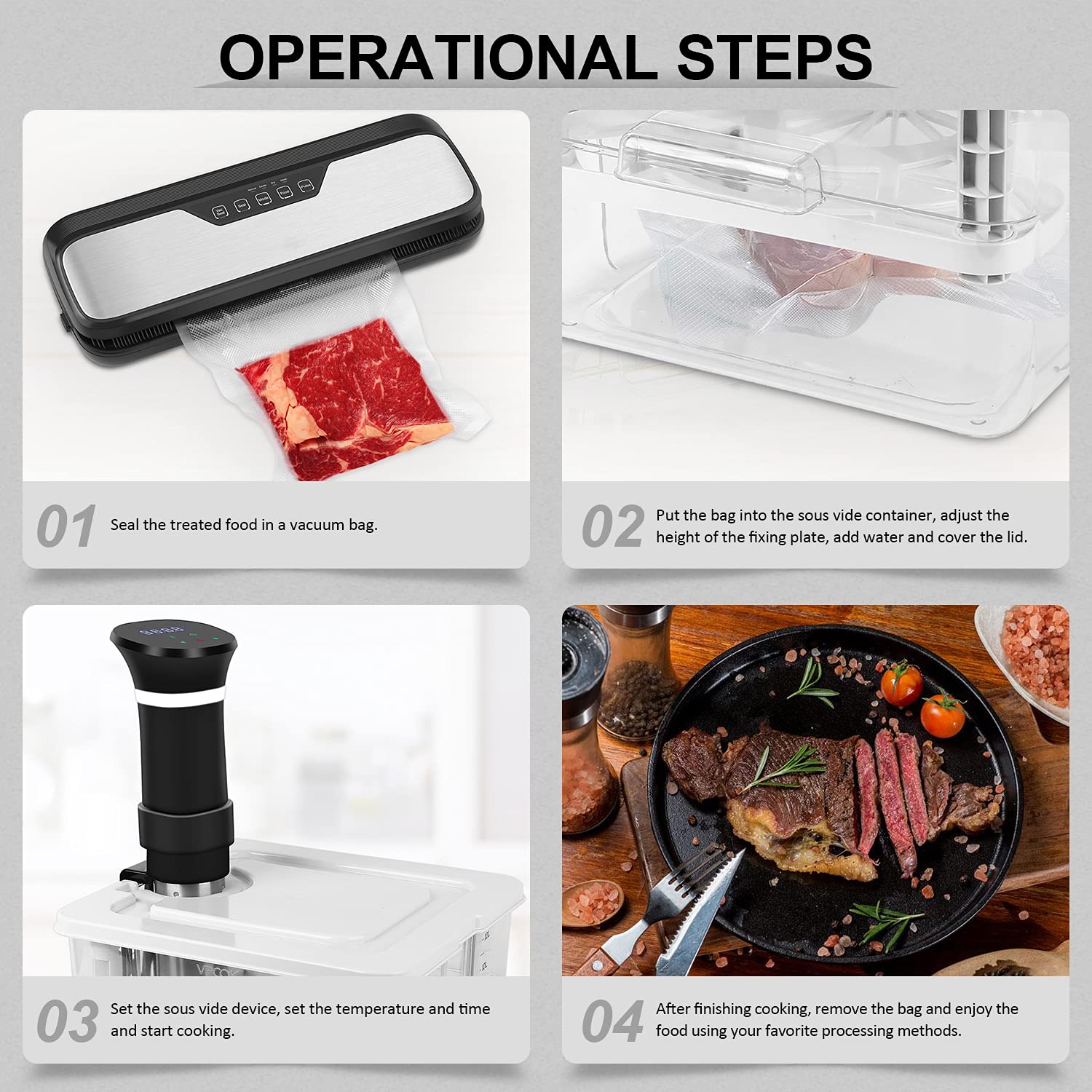 Vpcok Direct all-in-one system enhances sous vide experiences.