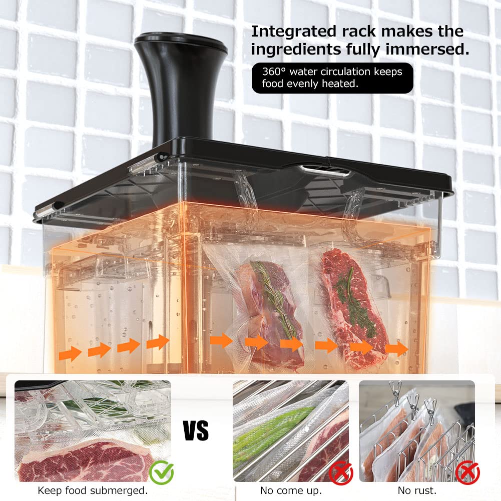 Vpcok Direct 360-degree circulation ensures even cooking and prevents food from floating.
