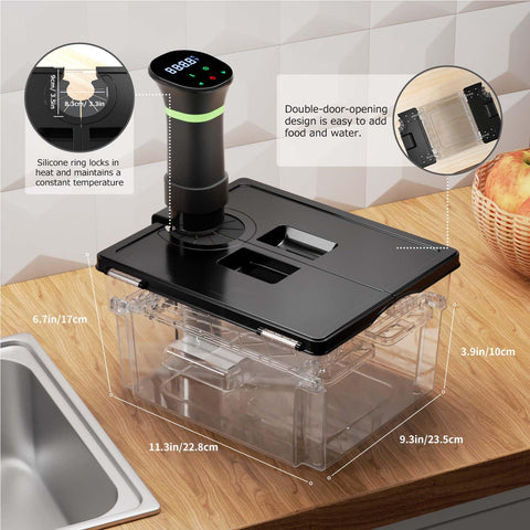 Vpcok Direct built-in rack keeps ingredients organized and at even water circulation, improving results.