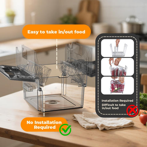 Vpcok Direct grey sous vide container blends with any kitchen.