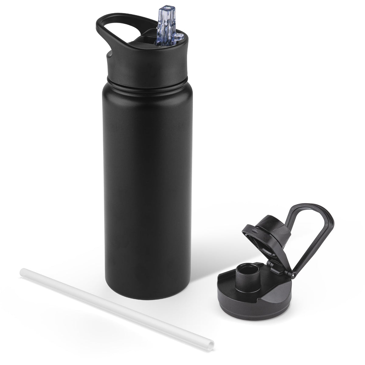 VQRRCKI 24 oz insulated bottle with straw lid stays cold during workouts