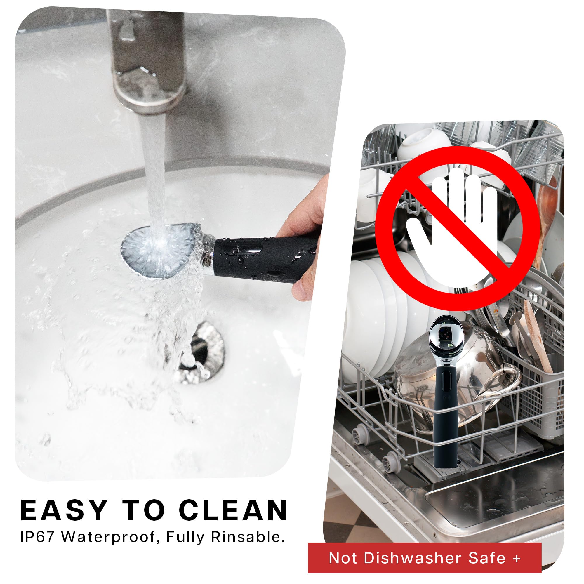 VRAIKO ergonomic handle provides soft non-slip grip during extended use