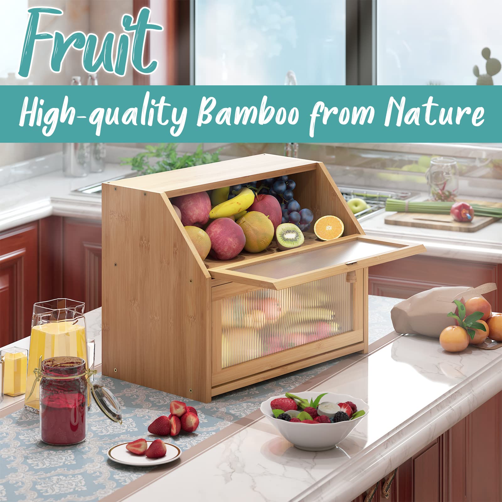 Vriccc bamboo surface is water-resistant and easy to wipe clean.