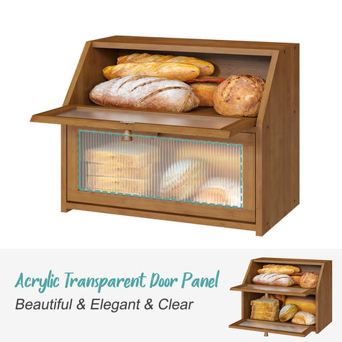 Vriccc bamboo box shows water-resistant surface easy to wipe clean