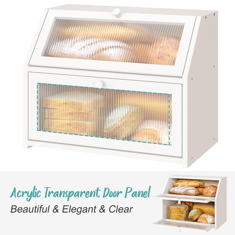 Vriccc large-capacity storage fits two loaves and pastries.