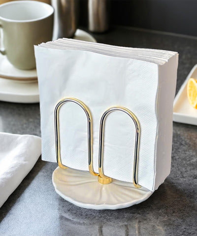 VROOMIUM napkin holder with durable finish complements modern and classic decors.