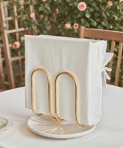VROOMIUM large-capacity napkin holder reduces refills at gatherings.