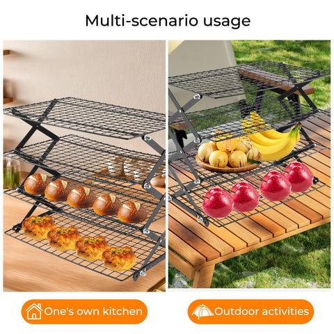 Vrsafan rack with food-safe non-stick coating for easy release.