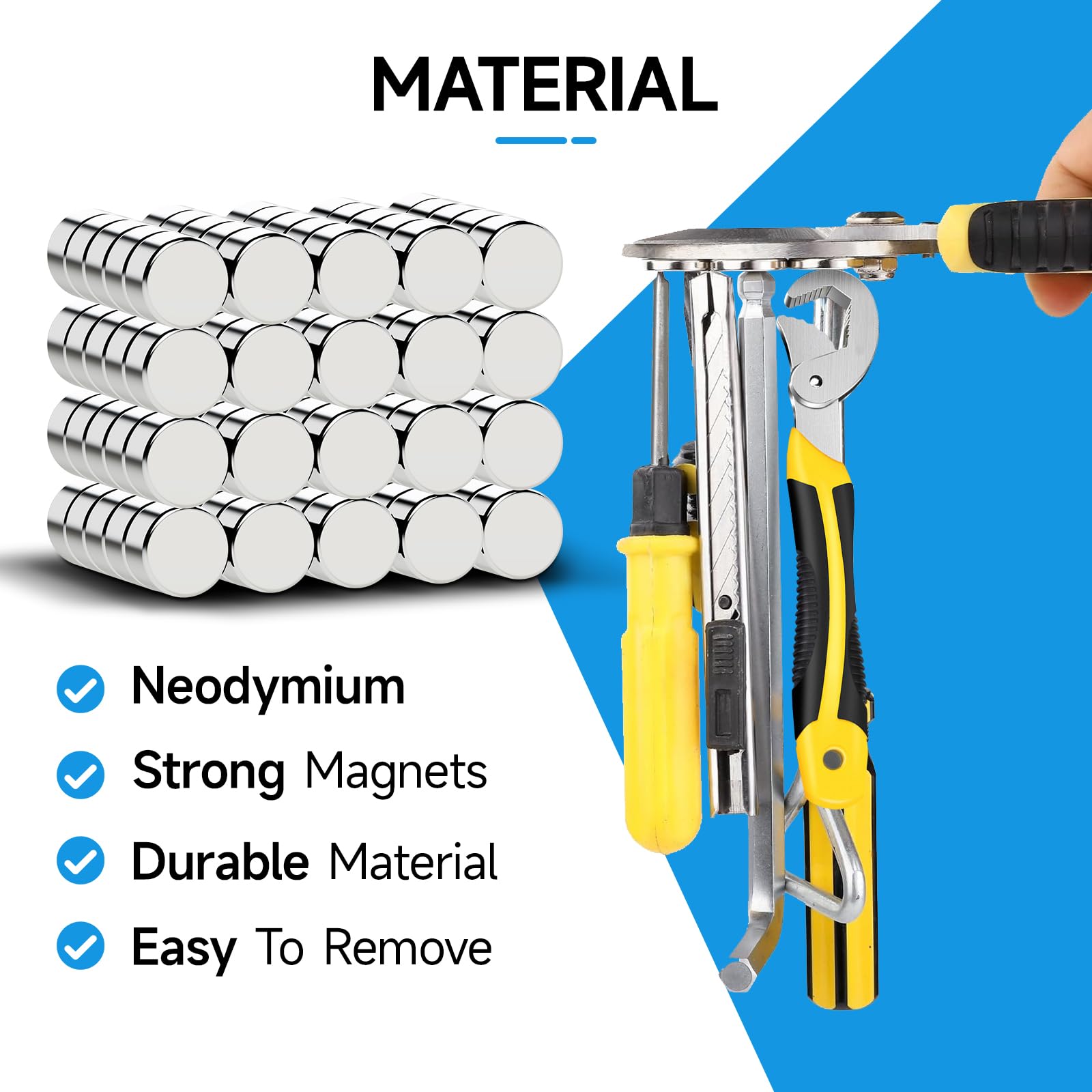 Vruelia magnets 6x3mm in bulk for whiteboards and cabinets.