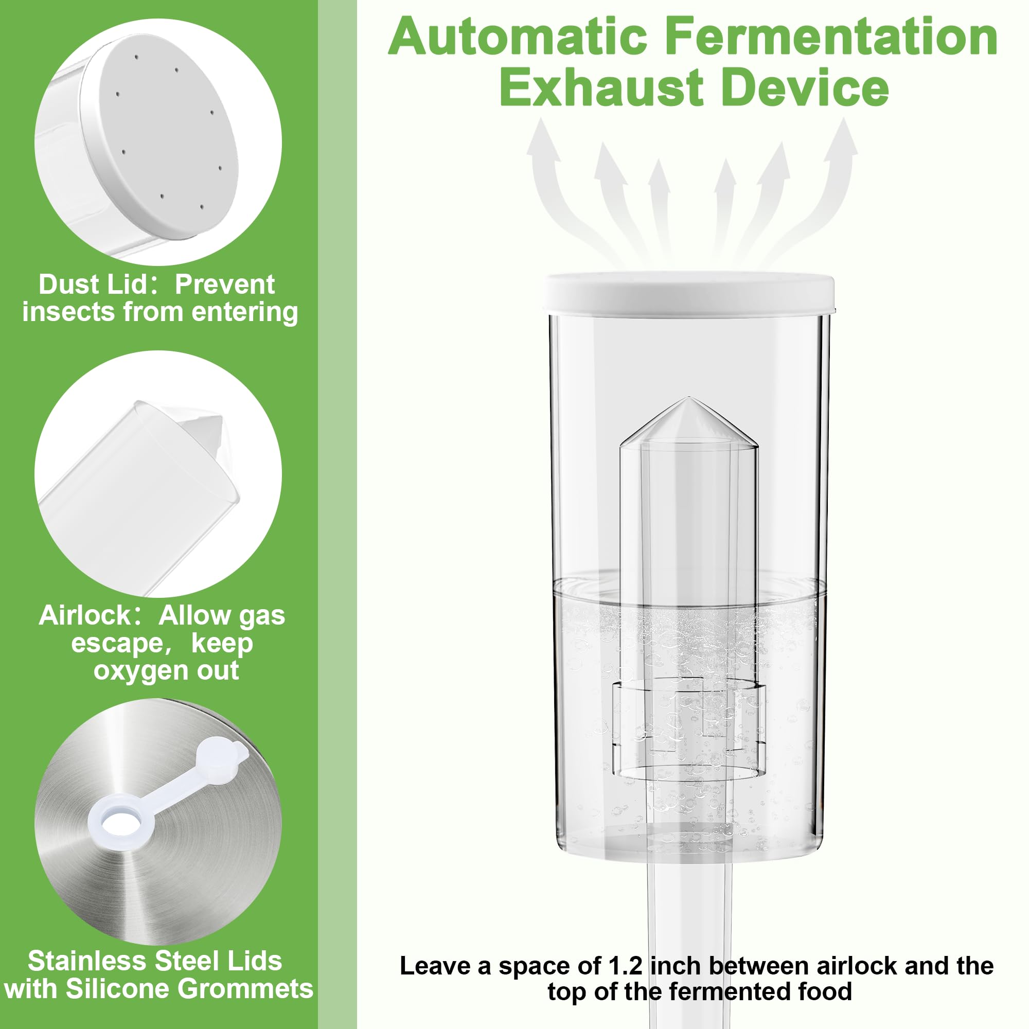 VSAPRDT fermentation kit four airlocks vent gases for steady fermentation