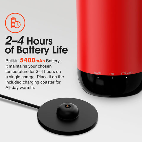 VSITOO S5 desktop base keeps drinks warm at your workspace