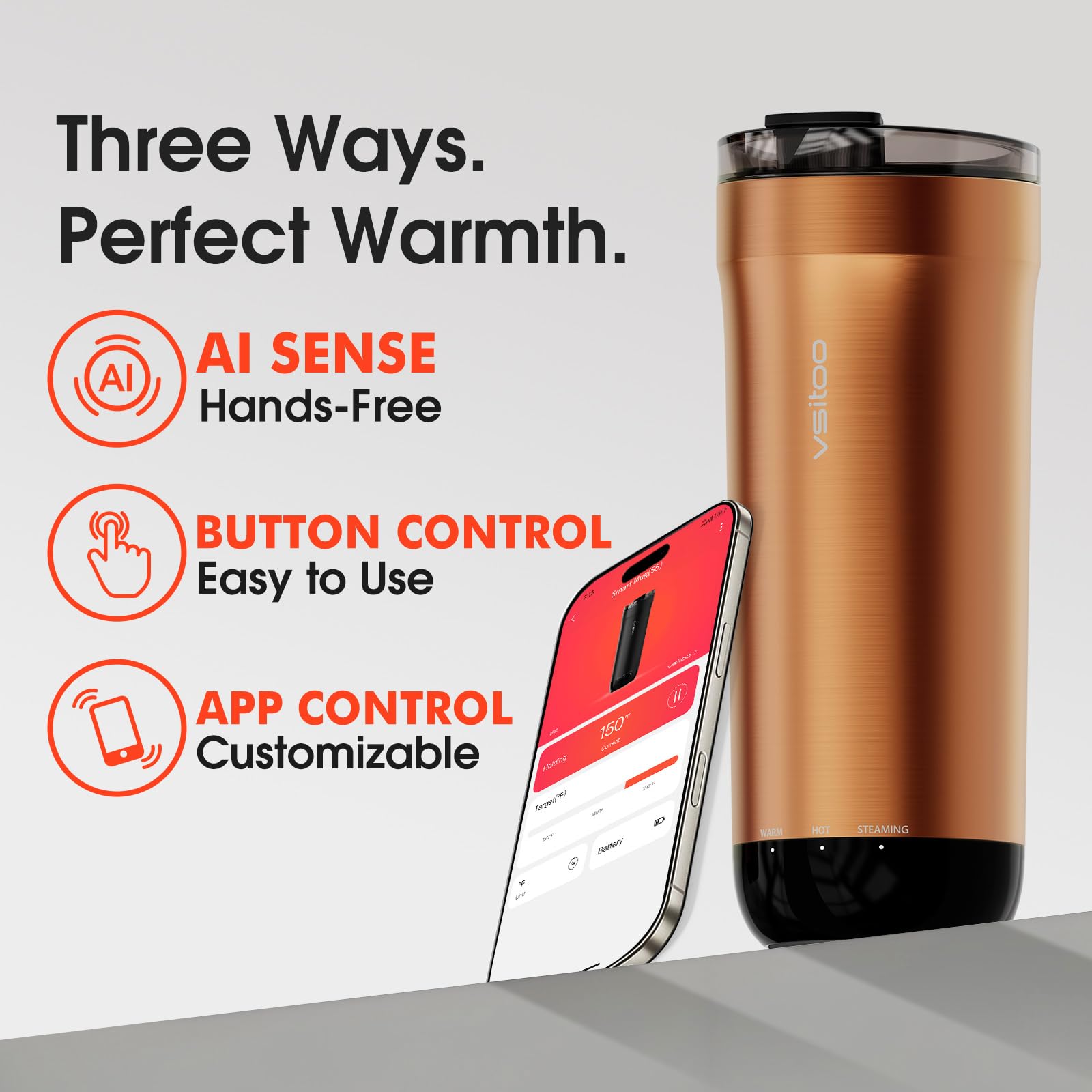 VSITOO S5 stainless steel body is durable and easy to clean