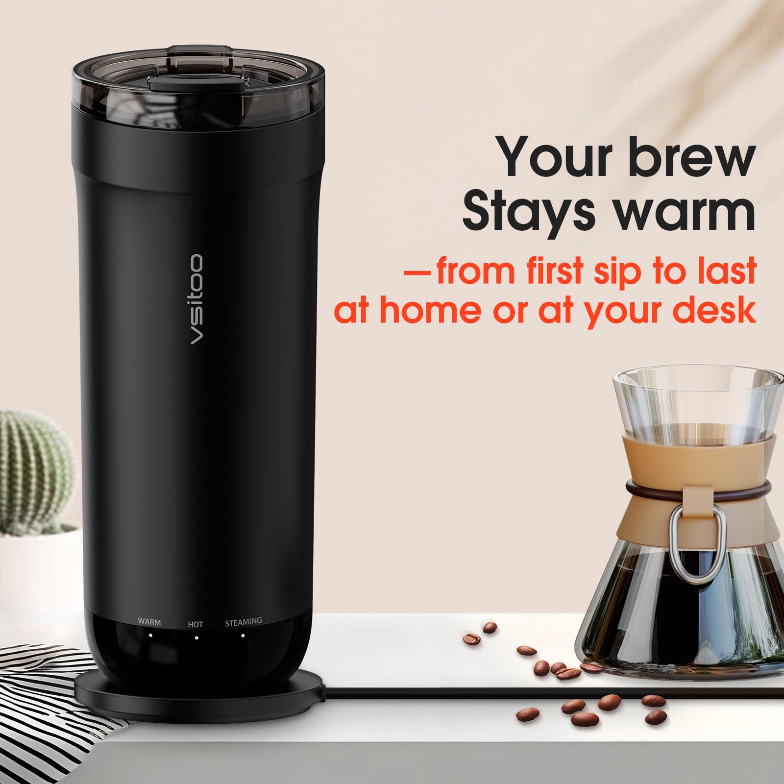 VSITOO S5 maintains 120–150°F for a satisfying hot sip.