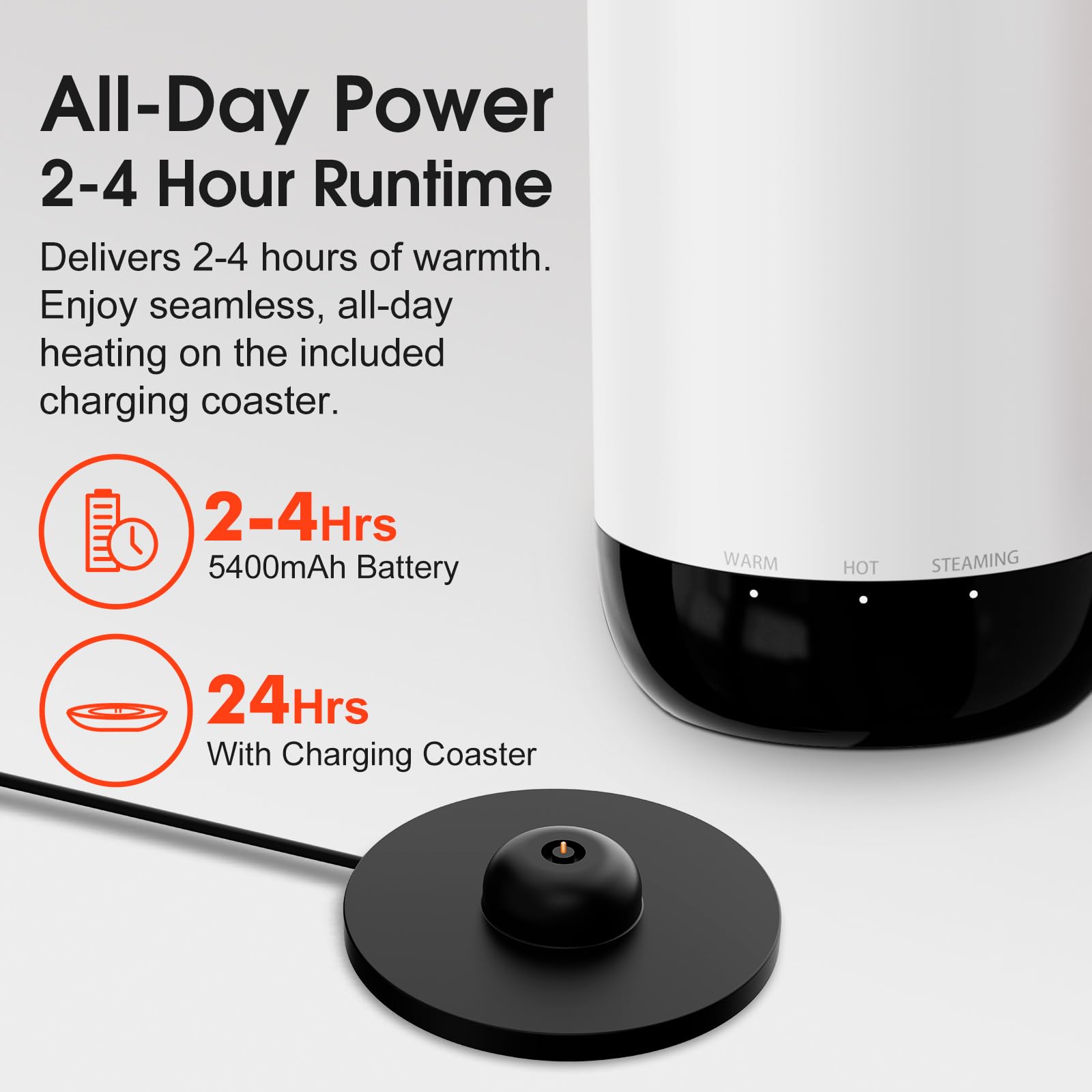 VSITOO S5 temperature range 120-150°F supports coffee and tea tastes.