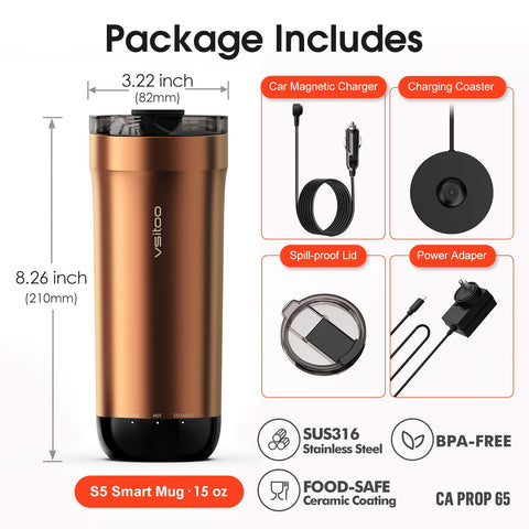 VSITOO S5 travel-friendly mug used during a commute journey