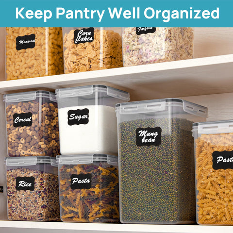 Vtopmart 24 labels aid quick identification and pantry organization
