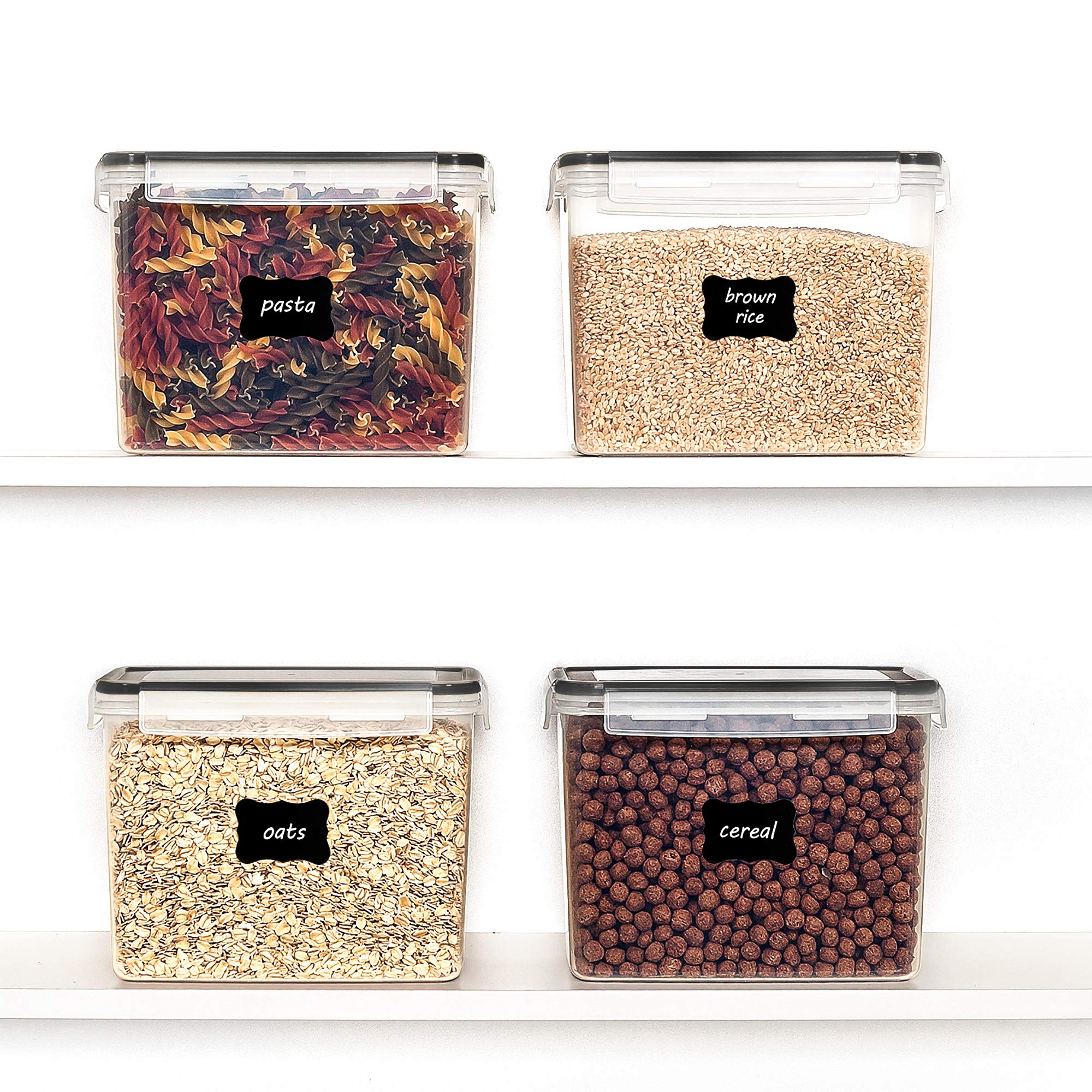 Vtopmart 24 reusable labels help prevent mix-ups like flour versus sugar.