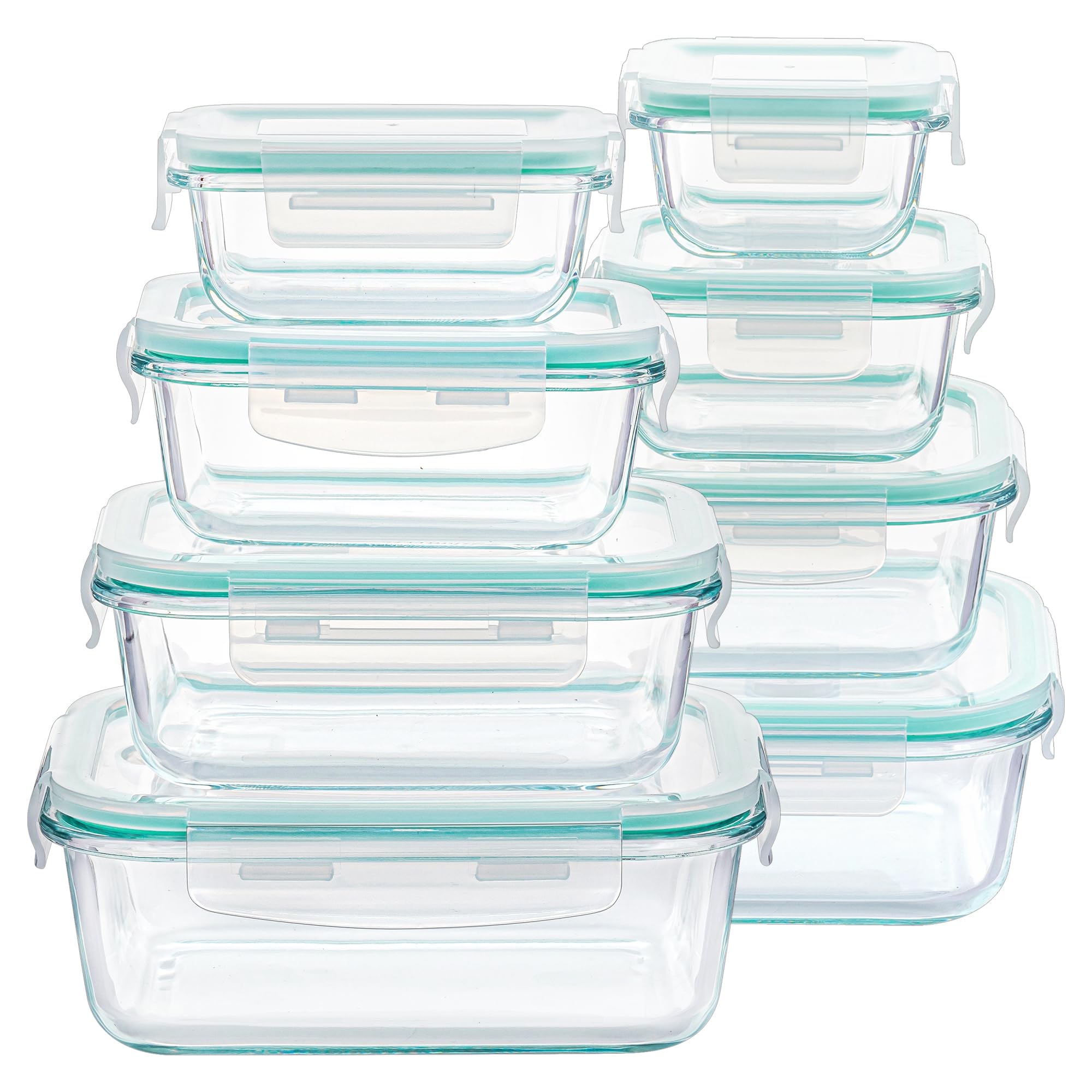 Vtopmart 8-pack glass containers set for organized meal prep and leftovers
