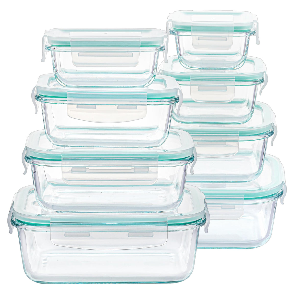 Vtopmart 8-pack glass containers set for organized meal prep and leftovers