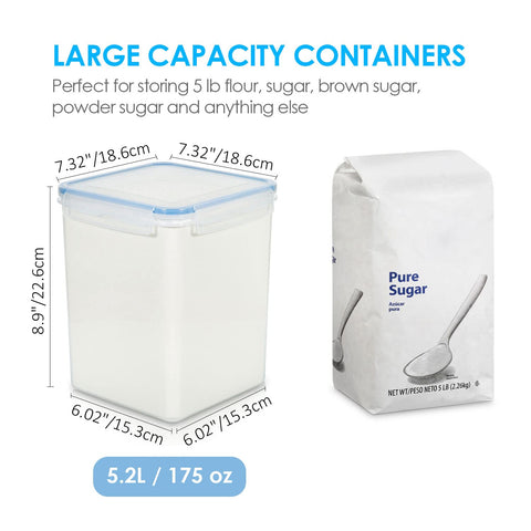 Vtopmart airtight lid seal keeps dry goods fresh and protected