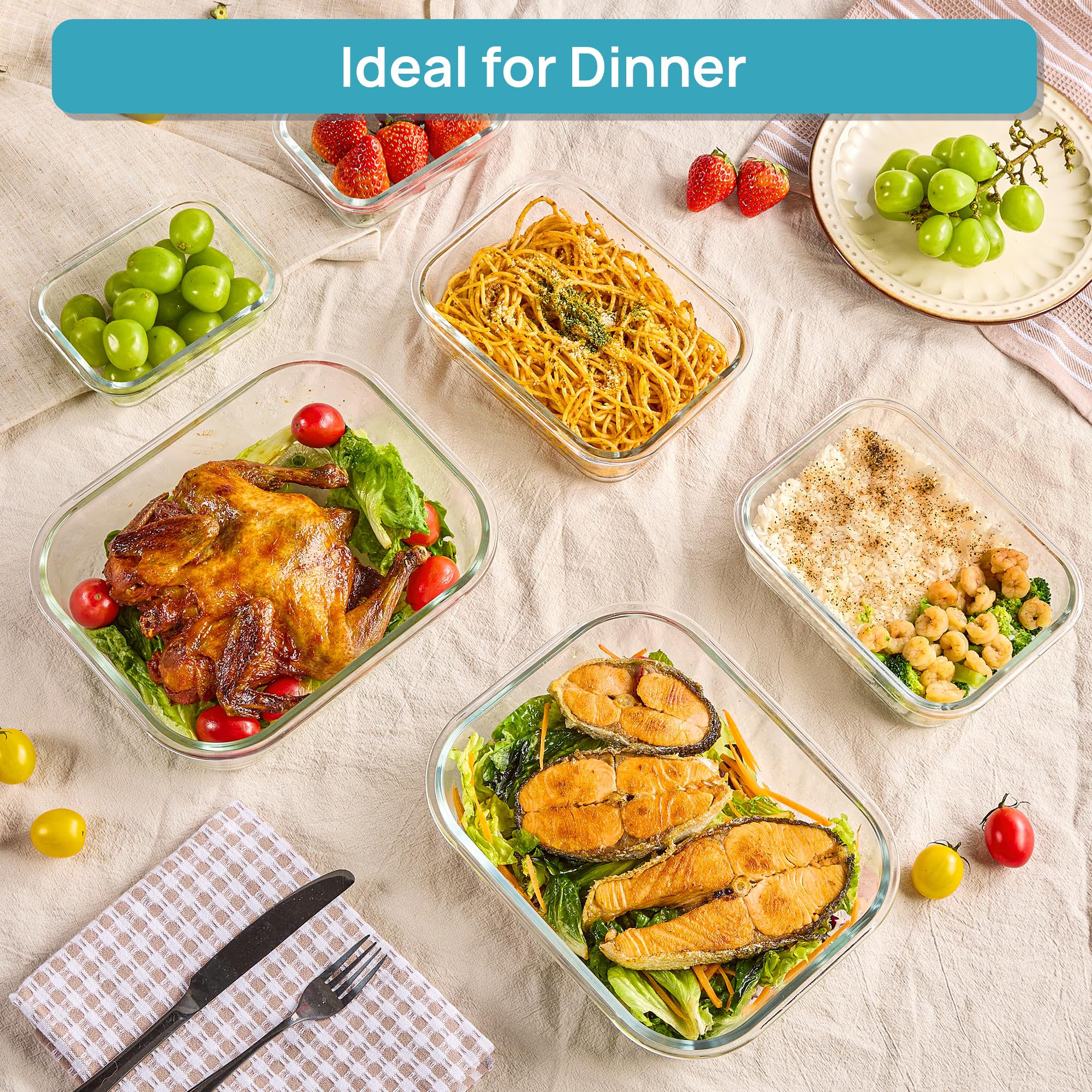 Vtopmart airtight lids keep contents fresh and odor-free.