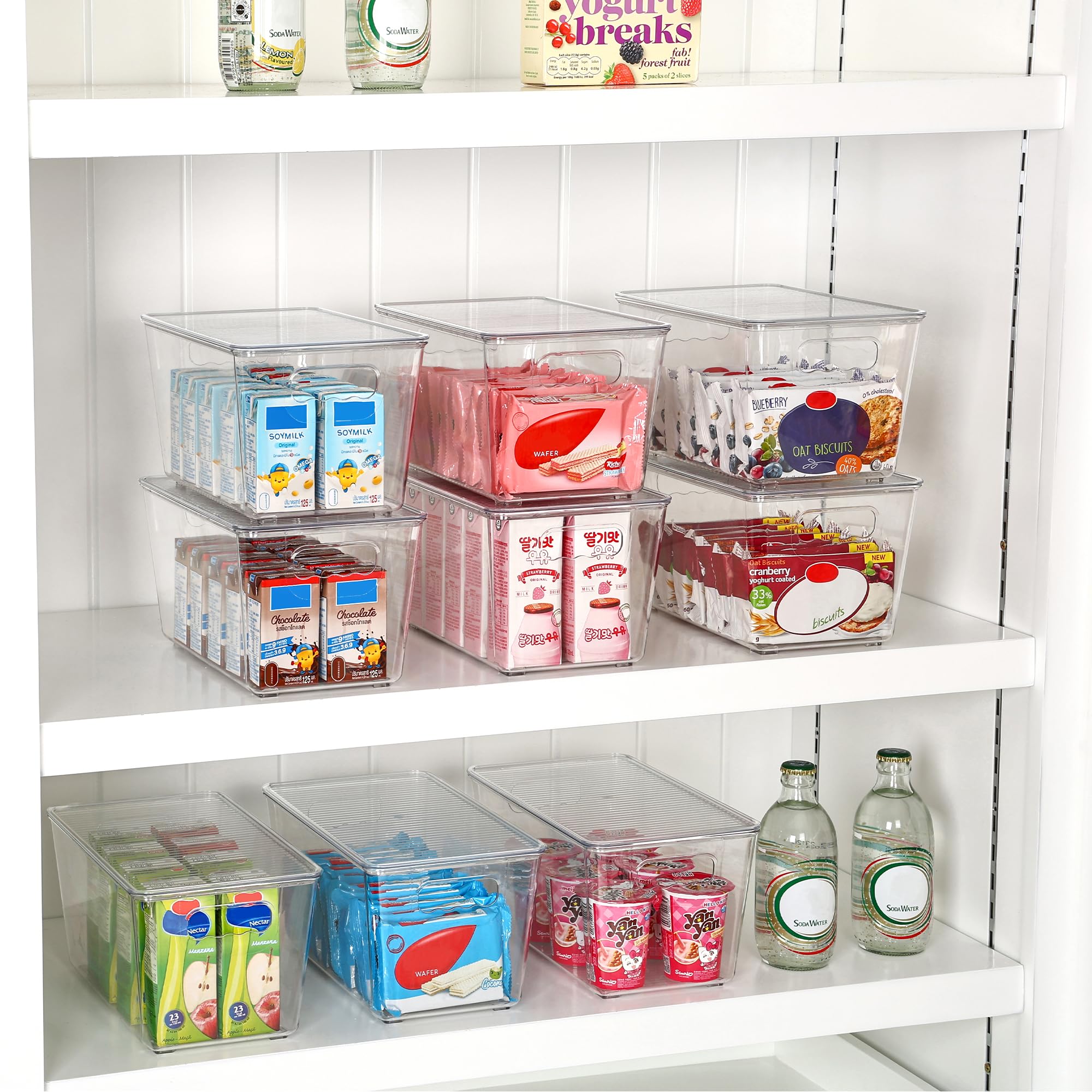 Vtopmart bin with built-in handles for easy access and transport.