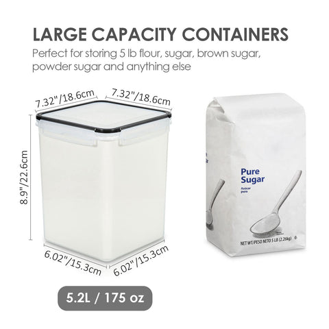 Vtopmart clear BPA-free plastic container with transparent view of contents