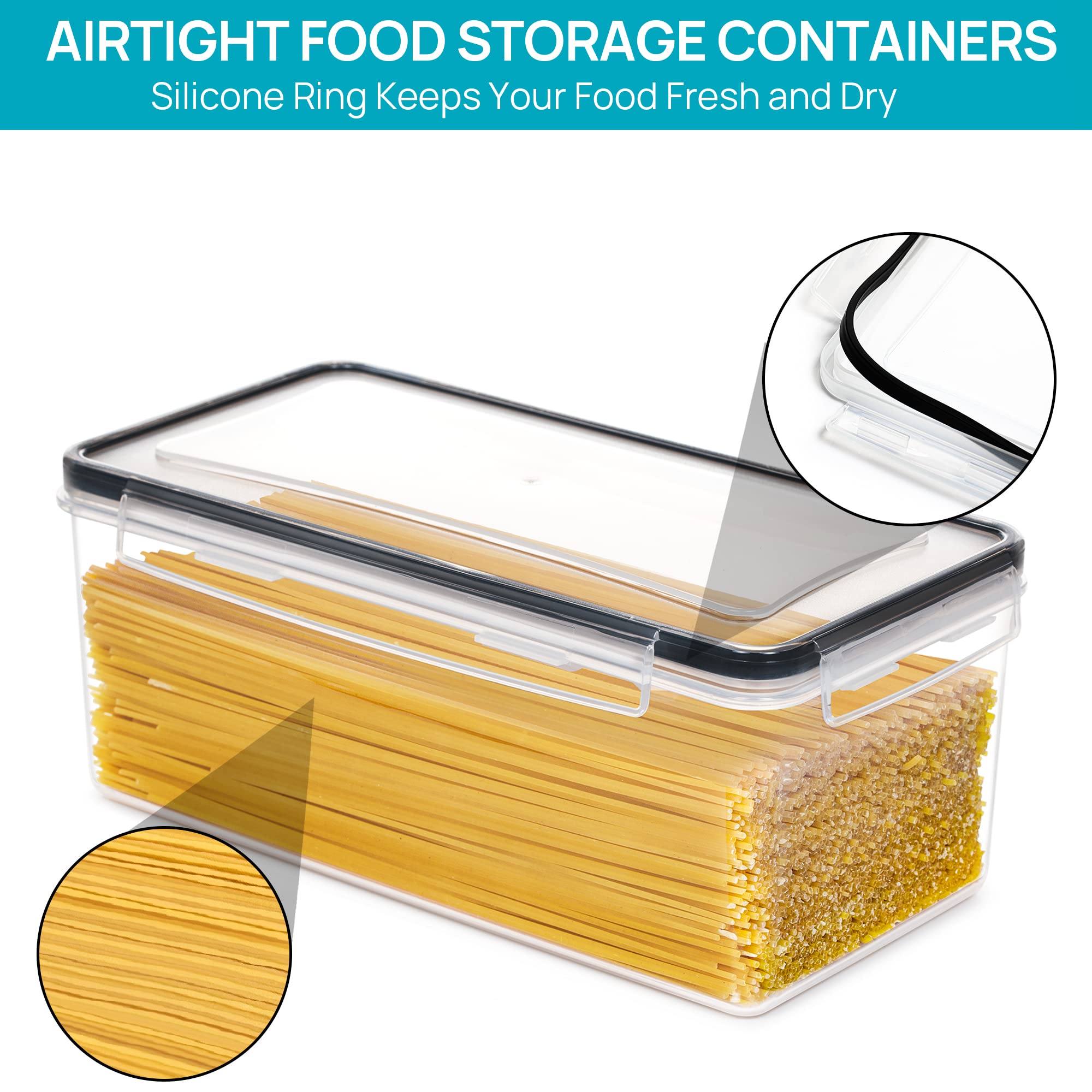 Vtopmart BPA-free shatterproof plastic ensures durable pantry storage.