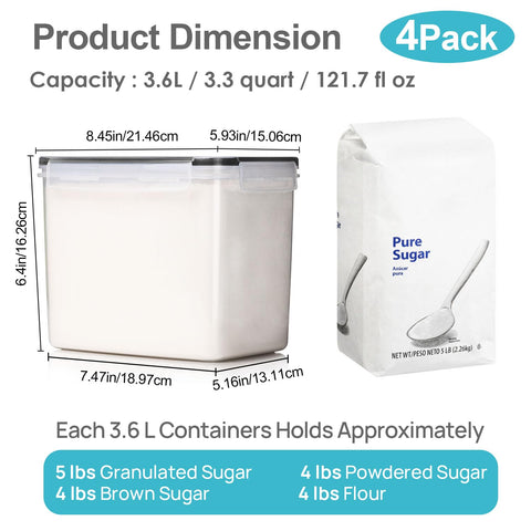Vtopmart BPA-free plastic containers offer durable, clear visibility for pantry organization.