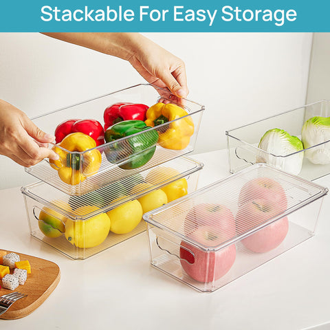 Vtopmart cabinet organization bin clear for quick item locating