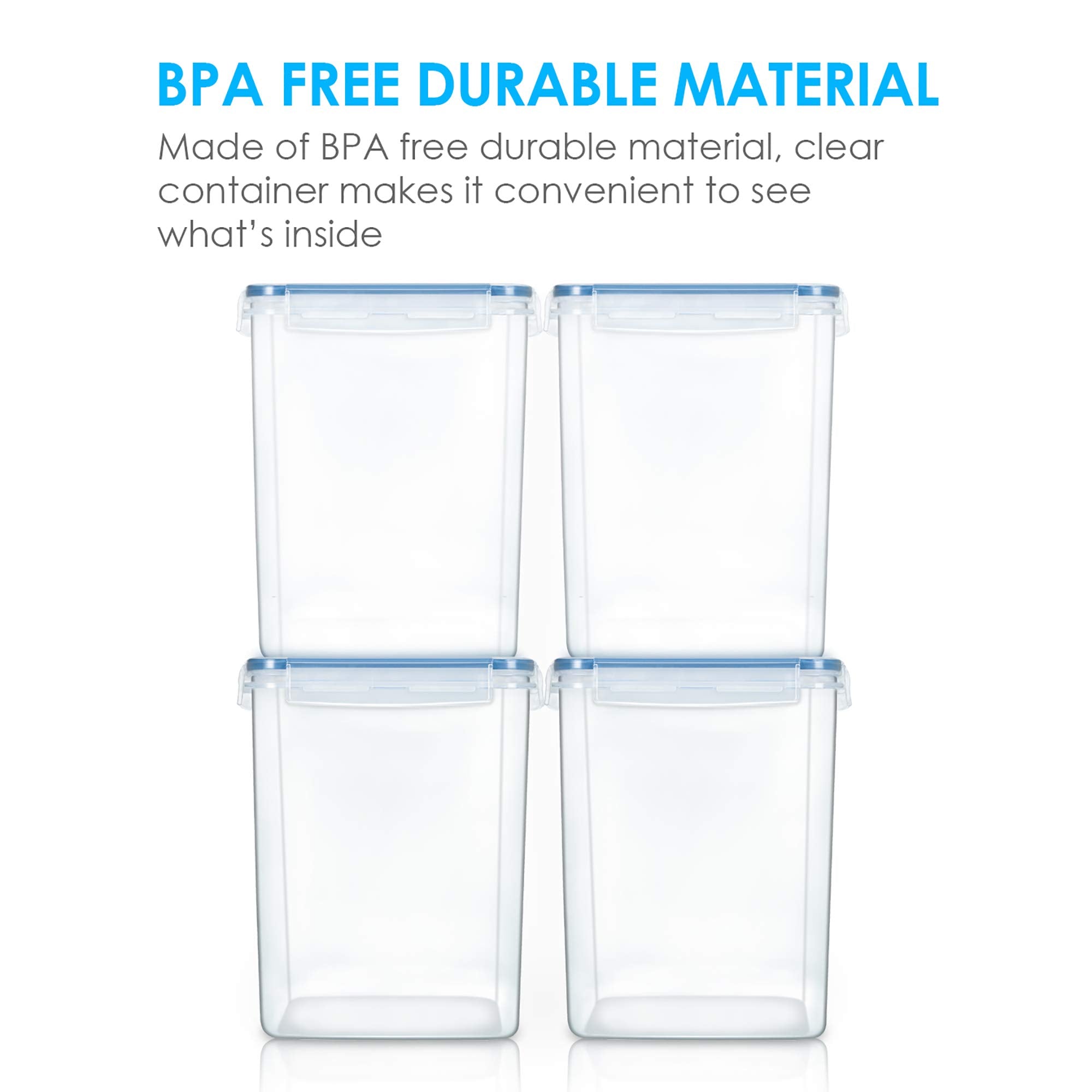 Vtopmart clear BPA-free plastic container for easy content checking
