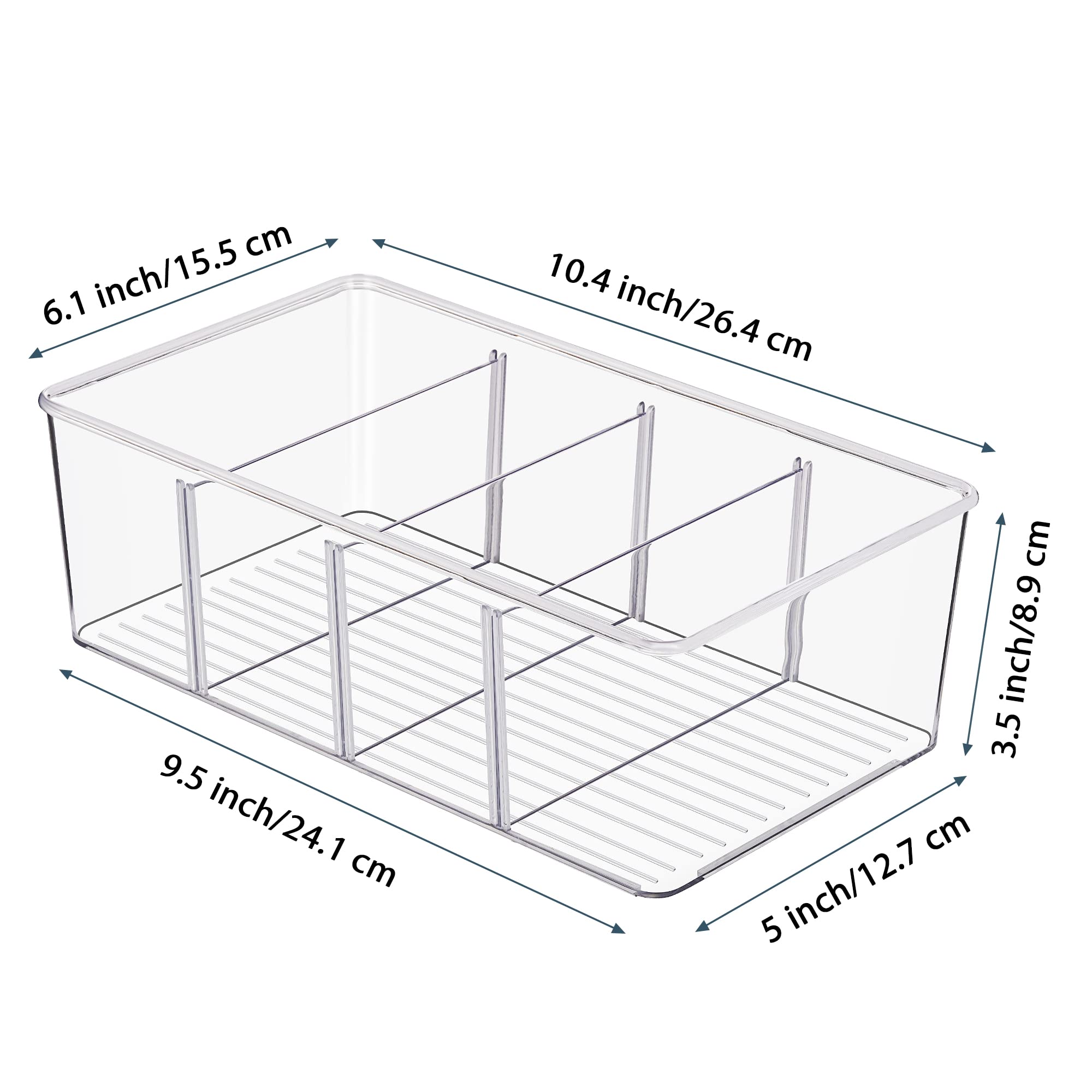 Vtopmart clear pantry bin for quick content visibility and organization.