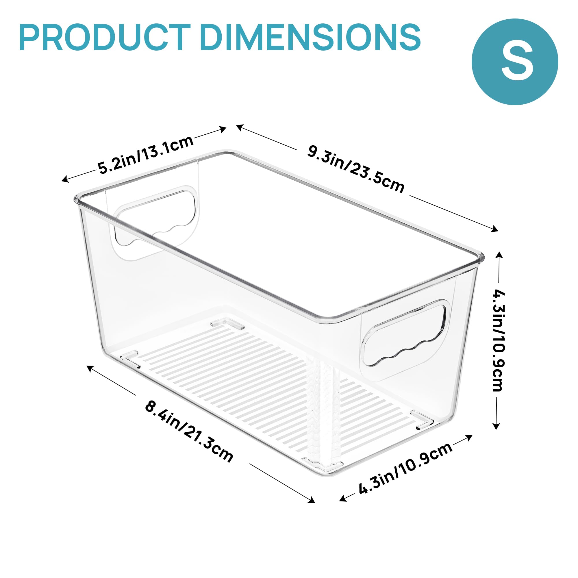 Vtopmart pantry organizer with handles for easy carrying and sorting