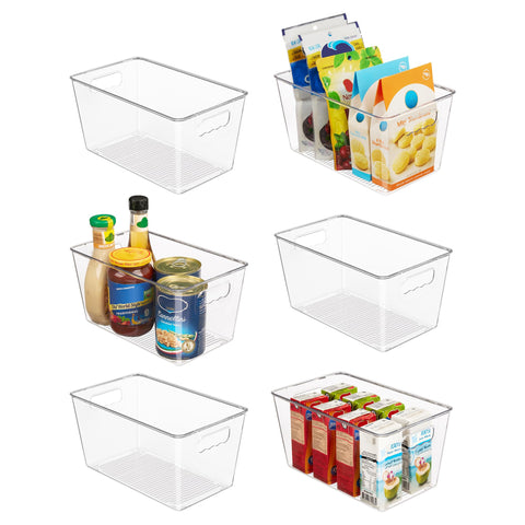 Vtopmart clear plastic storage bins in fridge for easy organization