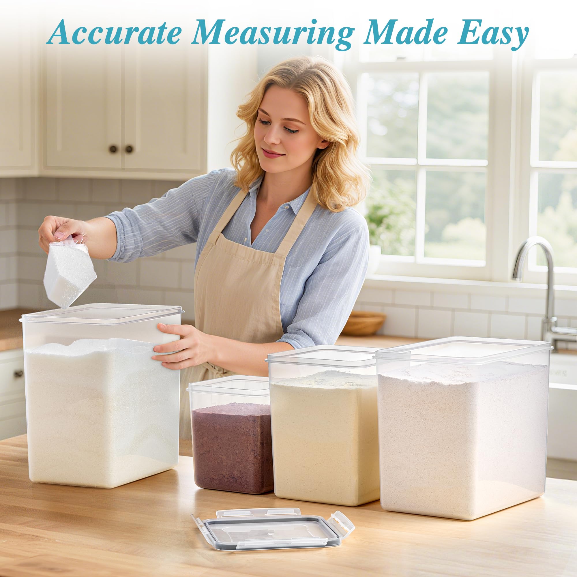 Vtopmart compact, stackable design fits small pantries with a neat look.