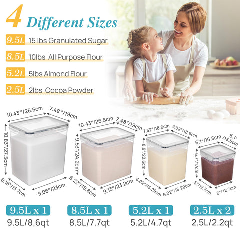 Vtopmart measuring cups included for precise scooping and portioning.