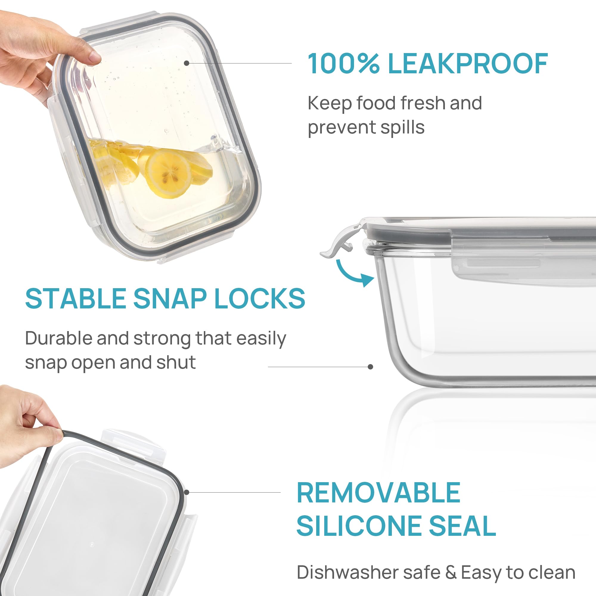Vtopmart dishwasher-safe containers simplify cleanup after meals.