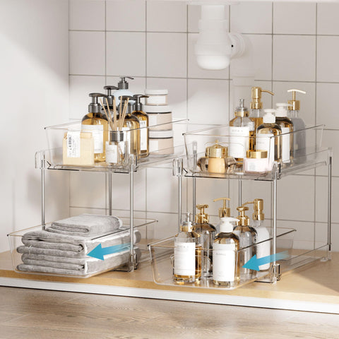 Vtopmart durable PET design with stainless steel tubes resists rust under sinks.