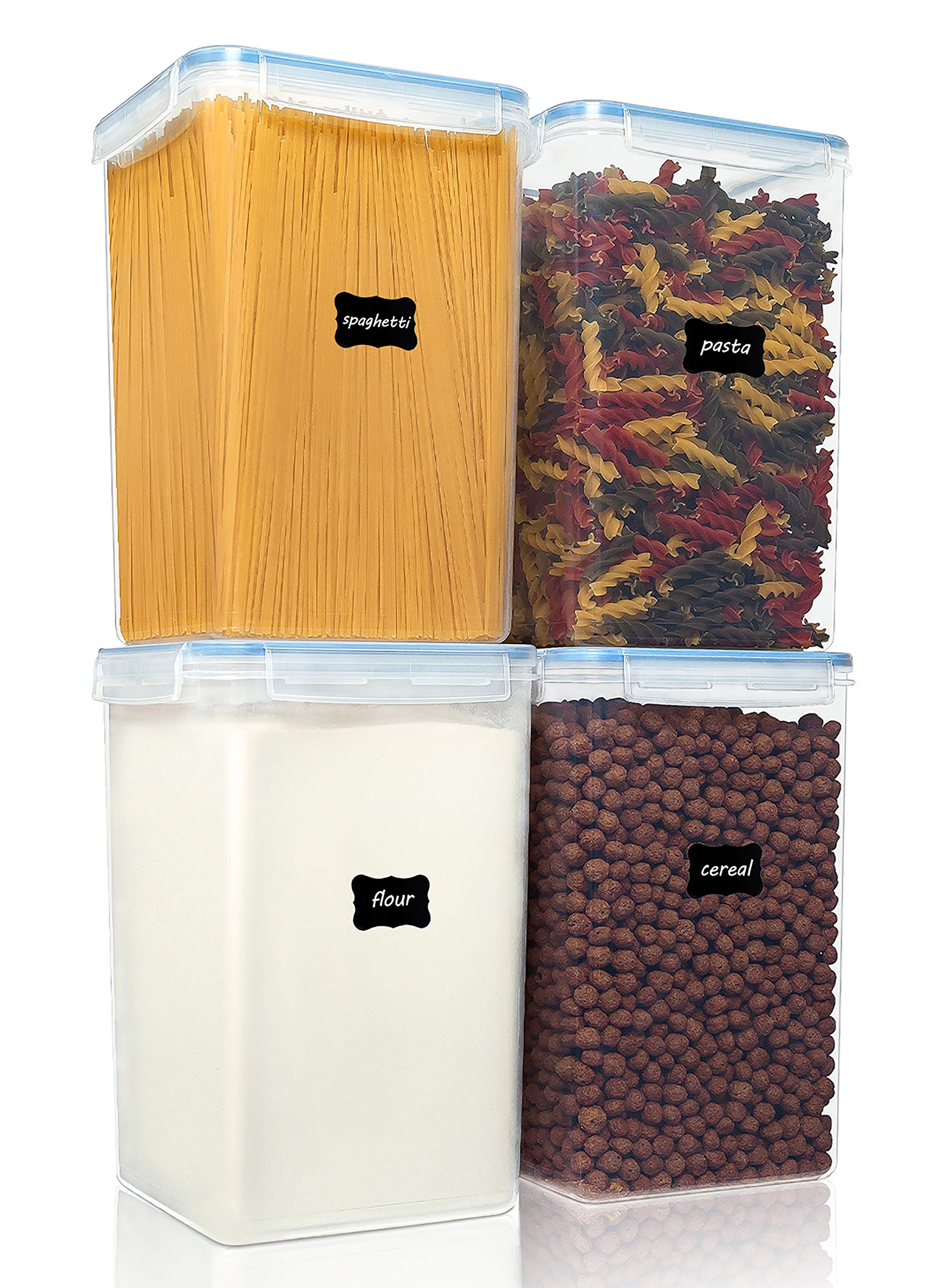 Vtopmart extra-large tall airtight container for spaghetti storage keeps dry pasta organized.