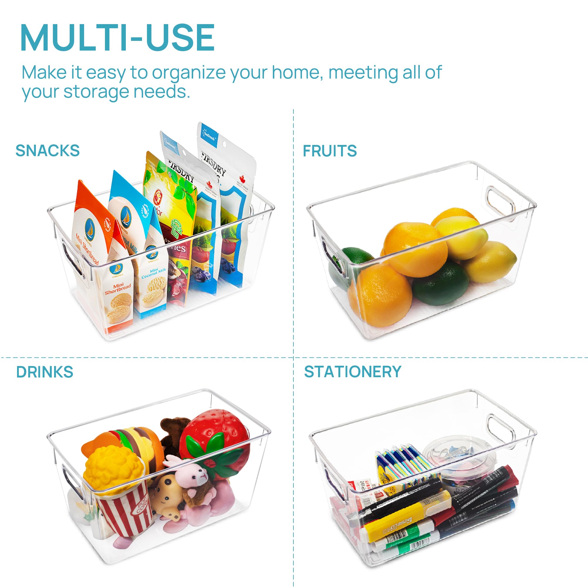 Vtopmart freezer bin clear for easy labeling and retrieval.